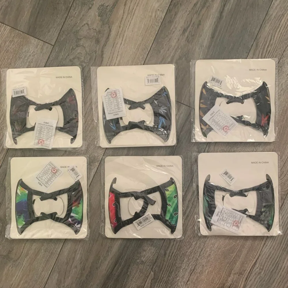 NWT LOT OF 5 4-20 & RAINBOW FASHION FACE MASKS